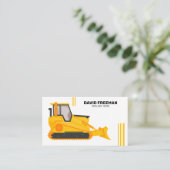 Bulldozer Weiße Konstruktionsausrüstung Visitenkarte (Stehend Vorderseite)