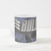 Bulldozur mattierte Kaffeetasse (Vorderseite Links)
