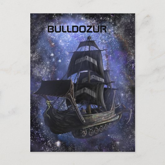 Bulldozur Schiff Postkarte (Vorderseite)