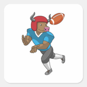Bulle beim Fußballsport Quadratischer Aufkleber
