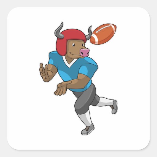 Bulle beim Fußballsport Quadratischer Aufkleber (Vorderseite)