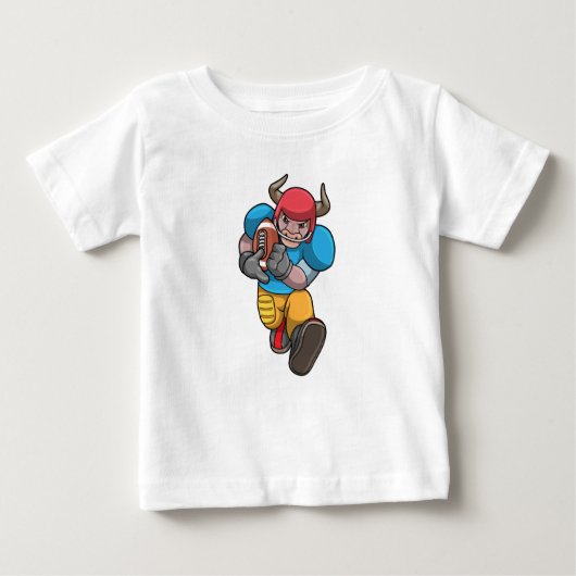 Bulle beim Sport mit Fußball und Helm Baby T-shirt (Vorderseite)