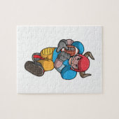 Bulle beim Sport mit Fußball und Helm Puzzle (Horizontal)