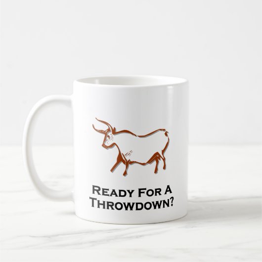 Bulle bereit für einen Durchbruch braun Kaffeetasse (Links)