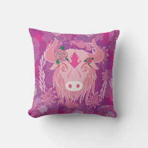 Bulle Blume des Lebens Kissen