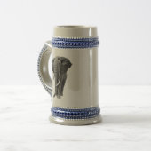 Bulle Elefant - Zeichnend im Stift Bierglas (Vorderseite Links)