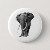 Bulle Elefant - Zeichnend im Stift Button (Vorderseite)
