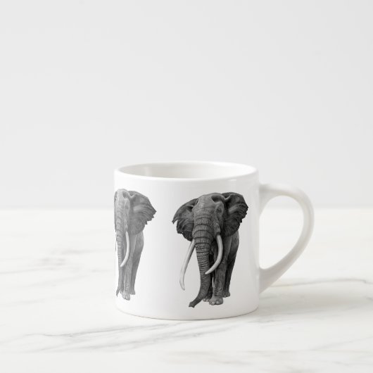 Bulle Elefant - Zeichnend im Stift Espressotasse (Rechts)