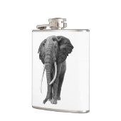 Bulle Elefant - Zeichnend im Stift Flachmann (Links)