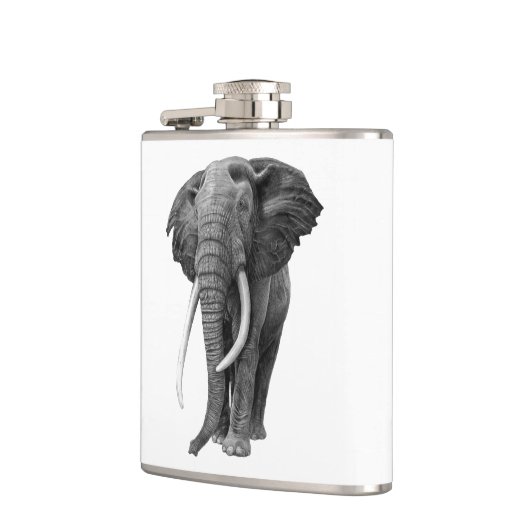 Bulle Elefant - Zeichnend im Stift Flachmann (Links)