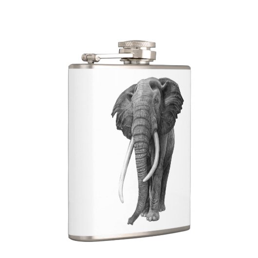 Bulle Elefant - Zeichnend im Stift Flachmann (Rechts)