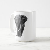 Bulle Elefant - Zeichnend im Stift Kaffeetasse (Vorderseite Links)