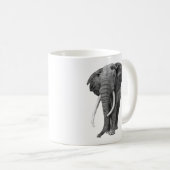 Bulle Elefant - Zeichnend im Stift Kaffeetasse (VorderseiteRechts)