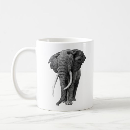 Bulle Elefant - Zeichnend im Stift Kaffeetasse (Links)