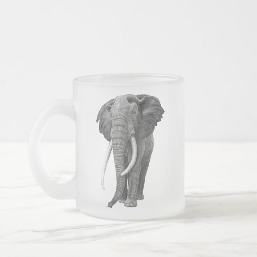 Bulle Elefant - Zeichnend im Stift Mattglastasse (Links)