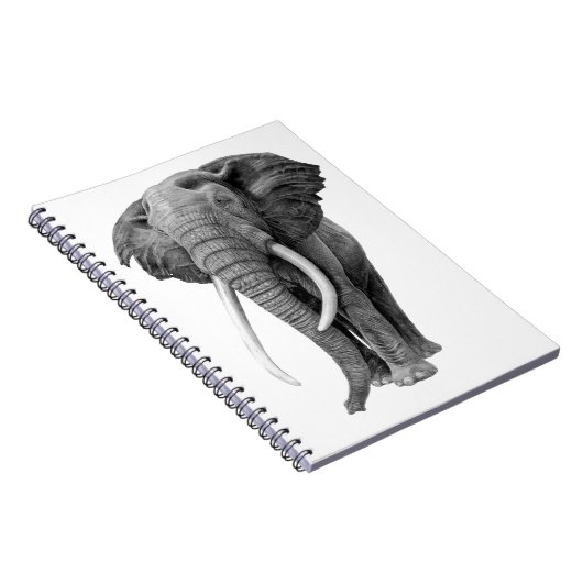 Bulle Elefant - Zeichnend im Stift Notizblock (Rechte Seite)