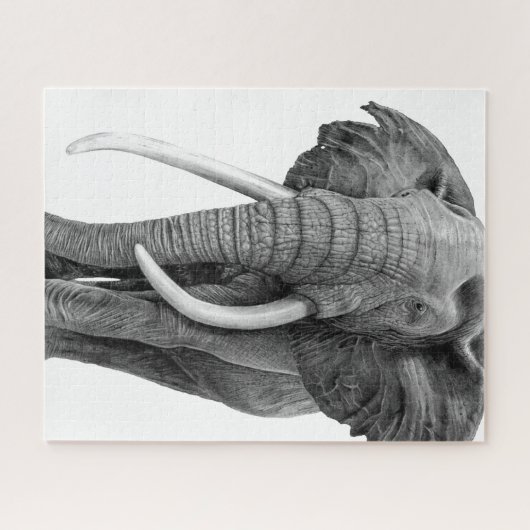 Bulle Elefant - Zeichnend im Stift Puzzle (Horizontal)