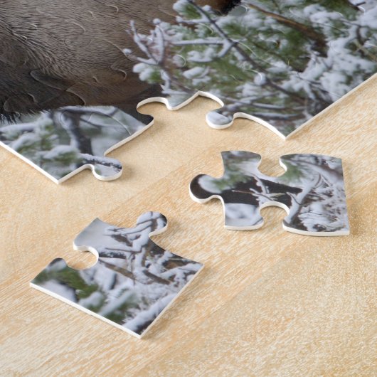 Bulle Elk im Schnee rufen, buglen, Gelbstein Puzzle (Seite)