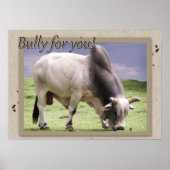 Bulle für dich! Brahma Bull Poster Print (Vorne)