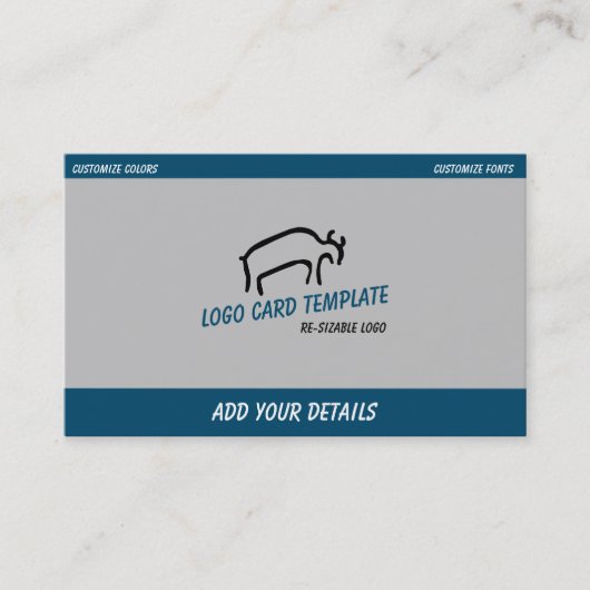 Bulle für prähistorische Tiere Visitenkarte (Vorderseite)