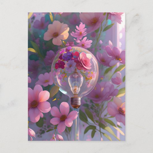 Bulle in Blume, Postüberquerung Postkarte (Vorderseite)