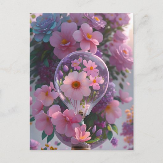 Bulle in Blume, Postüberquerung Postkarte (Vorderseite)