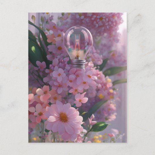 Bulle in Blume, Postüberquerung Postkarte (Vorderseite)