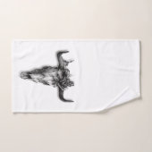 Bulle Schädel und Rose, schwarz und weiß Badhandtuch Set (Handtuch)