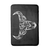 Bulle schwarz-weiß / Ox Badematte (Vorderseite Vertikal)