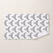 Bulle schwarz-weiß / Ox Badhandtuch Set (Handtuch)