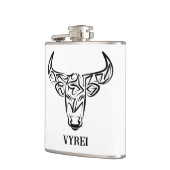 Bulle schwarz-weiß / Ox Flachmann (Links)