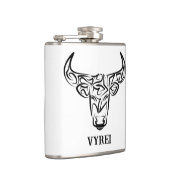 Bulle schwarz-weiß / Ox Flachmann (Rechts)