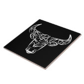 Bulle schwarz-weiß / Ox Fliese (Seite)