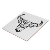 Bulle schwarz-weiß / Ox Fliese (Seite)