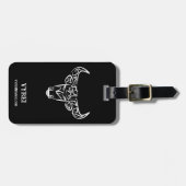 Bulle schwarz-weiß / Ox Gepäckanhänger (Vorderseite horizontal)