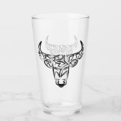 Bulle schwarz-weiß / Ox Glas (Rückseite)
