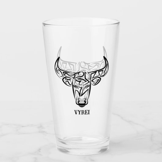 Bulle schwarz-weiß / Ox Glas (Vorderseite)