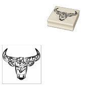 Bulle schwarz-weiß / Ox Gummistempel (Stempel)