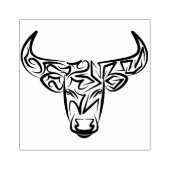 Bulle schwarz-weiß / Ox Gummistempel (Prägung)