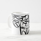 Bulle schwarz-weiß / Ox Kaffeetasse (Vorderseite Links)