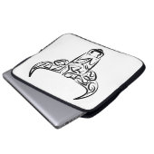 Bulle schwarz-weiß / Ox Laptopschutzhülle (Vorne Knopf)