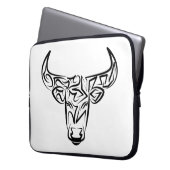 Bulle schwarz-weiß / Ox Laptopschutzhülle (Vorderseite Links)
