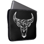 Bulle schwarz-weiß / Ox Laptopschutzhülle (Vorne Rechts)
