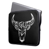 Bulle schwarz-weiß / Ox Laptopschutzhülle (Vorderseite Links)
