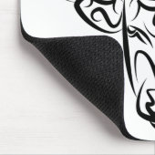 Bulle schwarz-weiß / Ox Mousepad (Ecke)