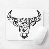 Bulle schwarz-weiß / Ox Mousepad (Mit Mouse)