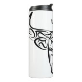 Bulle schwarz-weiß / Ox Thermosbecher (Nach links gedreht)