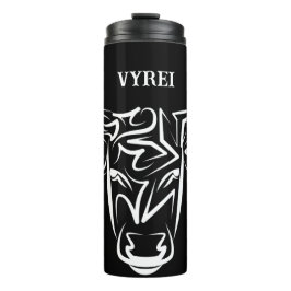 Bulle schwarz-weiß / Ox Thermosbecher