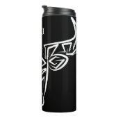 Bulle schwarz-weiß / Ox Thermosbecher (Nach rechts gedreht)