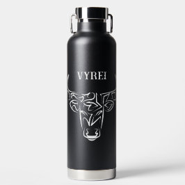 Bulle schwarz-weiß / Ox Trinkflasche